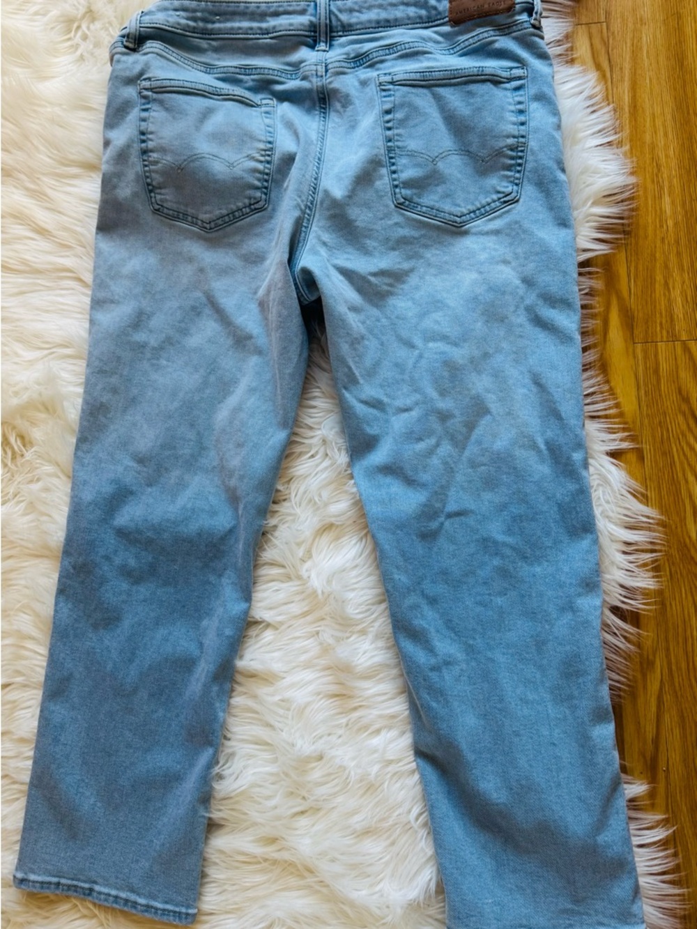 American Eagle Outfitters Men's Straight Jeans - Light Blue